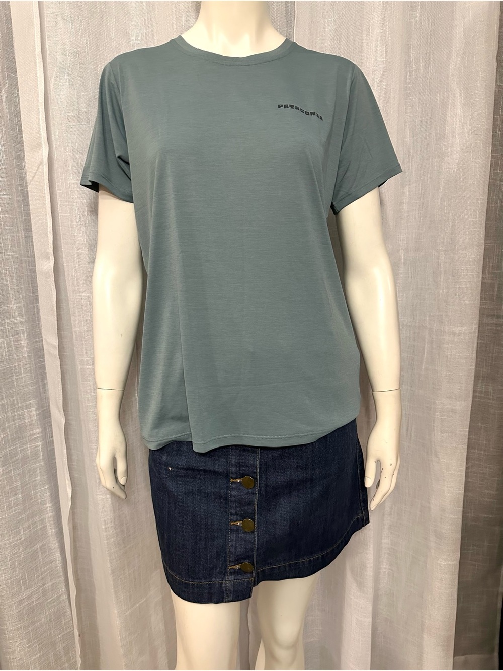Patagonia Capilene Cool Daily Graphic Shirt Mother Rays Blue Sage Women's M NWT